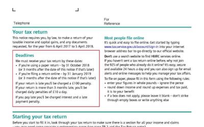 The deadline for submitting your tax return is 31 January 2019